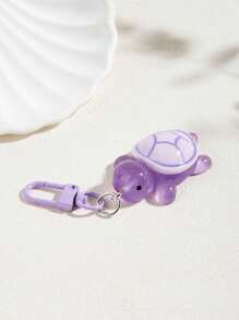 1 pièce/5 pièces Pendentifs multicolores lumineux de tortue, porte-clés pendentif animal, accessoires de sac, porte-clés de voiture, porte-clés, accessoires de porte-clés, porte-clés mignons, peuvent être fixés à des articles tels que des clés, des sacs, des téléphones portables, des accessoires de voiture, des breloques de sac, école, animal de dessin animé, gothique, Y2k