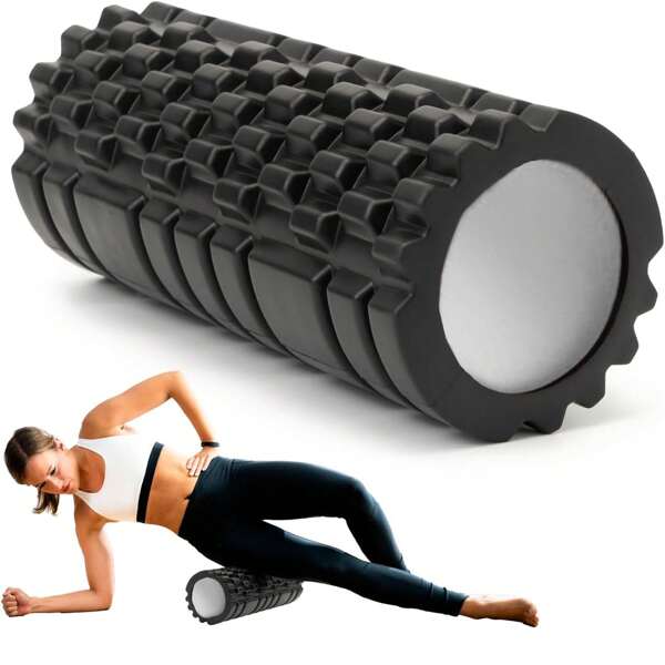 Foam Roller For Deep Tissue Massager, High Density Exercise Patented Roller For Muscle Massage And Myofascial Trigger Point Release Back Roller For Fitness, Yoga And Pilates