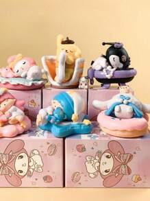 Sanrio 1pc About 7-10cm New Blind Box Play Hand Office Table Decoration Safely Sleep Series Hand Office Doll Male And Female Gift Doll Collection Blind Box Doll, Random Suitable For A Variety Of Holiday Gifts (Some Goods Have Defects, Perfectionists Caution, Packaging Boxes Due To Different Production Batches Will Be Different)