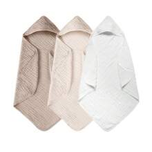 3PCS Baby Hooded Bath Towels, Soft And Absorbent Bath Towels Essential For Baby Bath, Suitable For Newborns And Infants