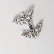 2pcs Fashionable Artificial Rhinestone Detachable DIY Shoe Clips, Suitable For High Heels, Sneakers, Gifts, Parties, Versatile, Casual, Students