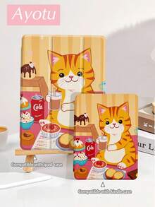 Ayotu Ốp lưng bảo vệ họa tiết mèo dễ thương, tương thích với Samsung & Apple & Kindle E-Book, tương thích với IPad (A16) 11 inch thế hệ thứ 11 năm 2025, tương thích với Kindle Paperwhite thế hệ thứ 12 năm 2024. Ốp lưng bảo vệ máy tính bảng được trang bị khe cắm bút. Hỗ trợ chức năng Ngủ/Đánh thức tự động - Nhiều màu - Xem 3