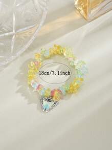 1pc Asymmetrical Natural Stone Starfish, Shell, Mermaid Tail, Dolphin, Butterfly Pendant Beach-Style Fashion Bracelet For Women, Summer Holiday Beach Ocean Decor