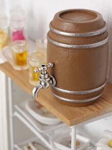 1:12 Dollhouse Accessory - Wooden Beer Barrel/Wine Barrel Set With Bucket Top, Mini Wine Glass/Beer Glass, Mini Wooden Beer Sign, DIY And Decorate Your Own Perfect Project!