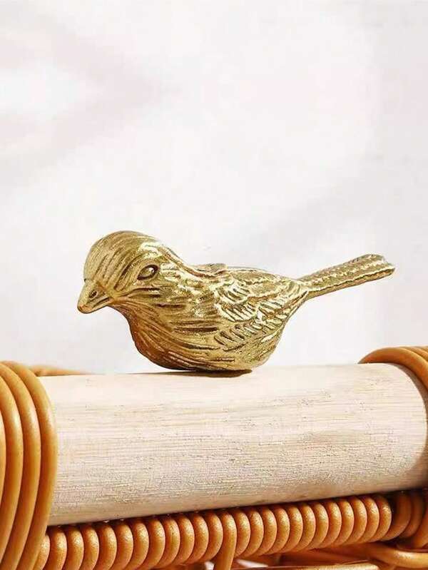 2pcs Creative Animal Bird Shape Drawer Pulls, Suitable For Cabinets, Drawers, Wardrobe, Shoe Cabinet, Vanity, Made Of Brass With Electroplating, High-End Furniture Handles, Screws Included