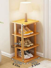 优雅的 6 层竹鞋架，采用天然木材饰面 - 节省空间且易于组装，适用于宿舍、走廊和厨房 - 时尚方形收纳整理器，适用于运动鞋、高跟鞋和细高跟鞋，鞋子收纳整理器 - 彩色 - 查看 8