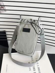 1PC Large Capacity Crossbody Water Bottle Bag, Cup Protective Case, Travel Mug Pouch, Outdoor Leisure Portable Water Bottle Storage Bag Niche Design Crossbody Shoulder Bag With Water Bottle And Phone Pocket, Nylon - Multicolor - View 11