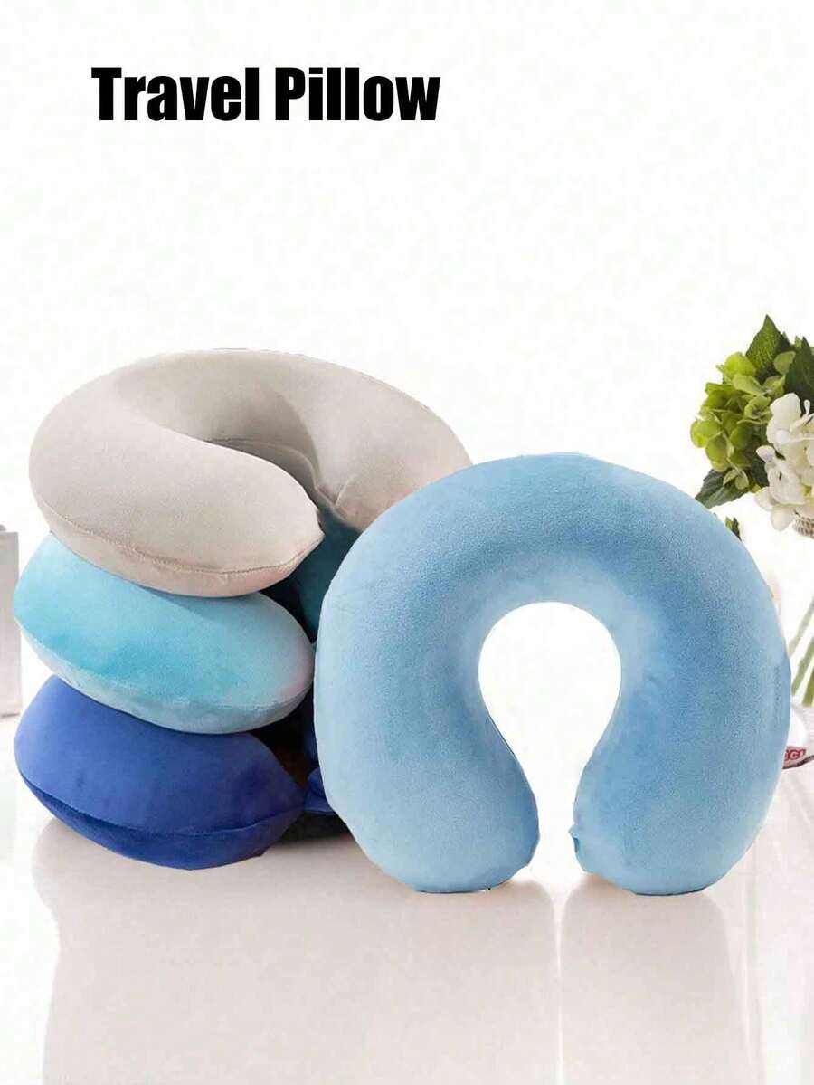 Travel Pillow, Outdoor Travel Pillow U-Shaped Pillow, Inflatable Pillow Travel Portable Neck Pillow Office Nap Pillow Car Neck Pillow Airplane Pillow, Suitable For Vacation And Travel Comfortable Travel Essentials Travel Accessories Summer Holiday Back To School Travel Pillow Neck Bag For School School Accessories School Stuff Neck Pillow Travel - Multicolor - View 1
