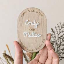 1Pc Custom Acrylic Name Save The Date Magnets, Personalized Double Layer Acrylic Text Fridge Magnets, Wedding Magnets, Anniversary Magnets - Multicolor - View 9