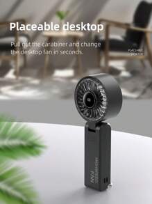 Nouveau ventilateur de refroidissement à affichage numérique - Ventilateur portable/de bureau/de cou 3 en 1, 100 vitesses de vent, batterie 1200mAh, débit d'air à grand angle, protection multi-AI, convient pour une utilisation extérieure/intérieure/étudiante