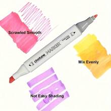12 Colors Skin Tone Double-Head Marker Marker Set For Art Creation - Fine And Wide Nibs For School And Office Use - Perfect For Artists, Students And Professionals School Supplies,Back To School