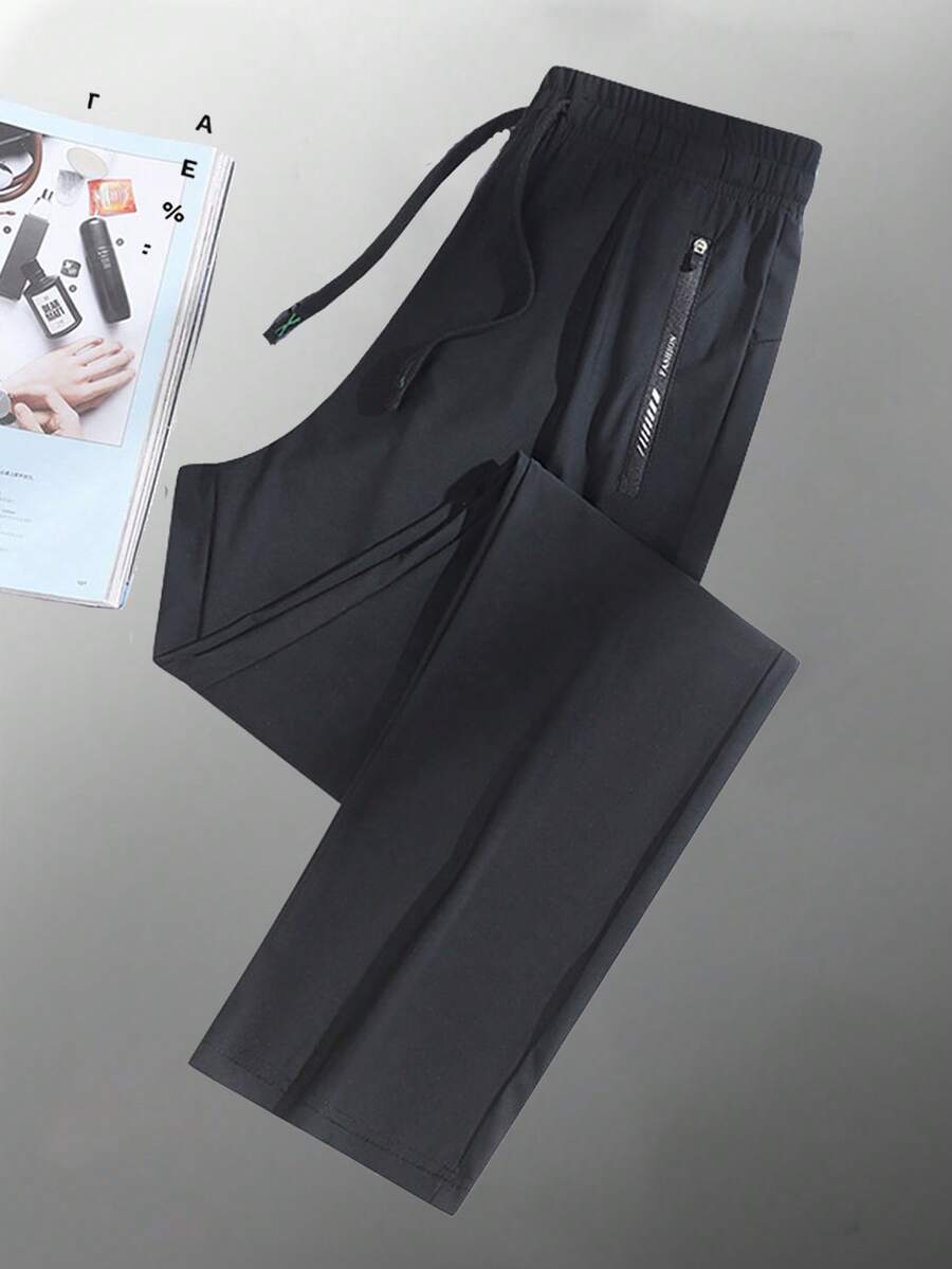 Women'S Lightweight Stretchy Sports Pants, Casual Long Pants For Running, Yoga, Exercise, Outdoor Activities In Summer Tights - Black - View 1