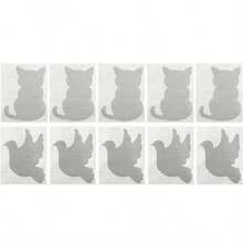 5/10pcs Door Window Screen Repair Patch Set, Sliding Pet Mesh Screen Door Repair Patches, Strong Adhesive Screen Repair Stickers For Repair Holes Tearing(Cat Bird Pattern)