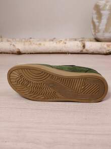 New Fashion Casual Sport Shoes, Versatile Suede-Like Lace-Up Sneakers For Students - Army Green - View 7