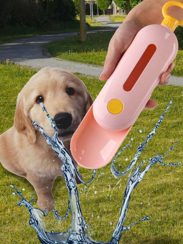 Botella de agua portátil para mascotas, comedero extraíble para perros, a prueba de fugas, tazón de bebida para cachorros, taza para mascotas con cierre automático para senderismo y actividades al aire libre