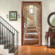 1pc Headdress Artwork Poster Wall Sticker For Bedroom, Removable Abstract Art Door Decal Wall Decor Room Decor Stickers