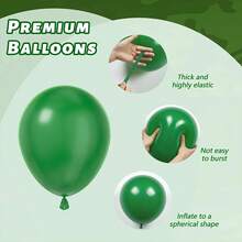 迷彩气球拱门花环套装，绿棕黑乳胶气球拱门套装，带爆炸星铝箔气球，适用于丛林狩猎露营生日派对装饰 - 混色 - 查看 5