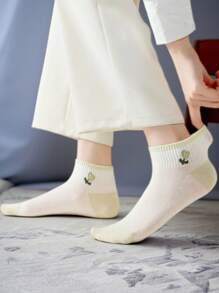 1/5/10/20 Pairs Women Cartoon Chic Casual Versatile Ankle Socks
