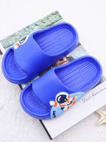Kids Foam Flip Flops, Classic Astronaut Cartoon Design Sandals, Soft Bottom Anti-Slip Wear-Resistant Lightweight And Comfortable, Suitable For Outdoor Beach Play