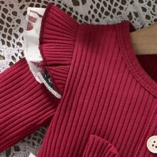 Conjunto de Vestido de Primavera para Bebé Niña con Estampado de Conejito y Diadema con Moño