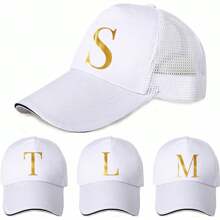 Baseball Cap, Letter Printed Vintage Trucker Hat, Snapback Cap, Suitable For Casual Outdoor Activities And Sun Protection, Spring & Autumn Travel Beach Vacation Valentines