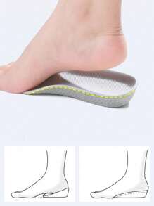 3 Pairs Of Height Increasing Insoles, Comfortable And Soft With Hidden Design To Instantly Elongate Leg Lines, Suitable For Sports And Fashion, Combination Pack Of 1.5cm-2.5cm-3.5cm
