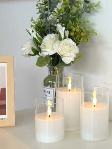 1/3 Peças Vela Eletrônica com Controle Remoto, Luz de Vela LED Realista, Alimentada por Bateria, Adequada para Decoração Interna/Externa, Atmosfera Romântica, Casamento, Pedido de Casamento, Natal, Dia dos Namorados, Festa de Feriado, Dia das Mães