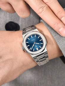 Reloj original para hombres PAGANI DESIGN Retro Clásico Azul Acero inoxidable Cristal de zafiro Resistente al agua Reloj luminoso para hombre PD-1728 - Unitalla - Ver 10