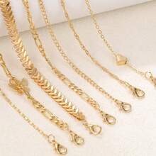 22pcs/7pcs Durable Bohemian Style Beaded Bracelets With Crystal Decor - Zinc Alloy Material - Suitable For Party, Beach And Daily Wear