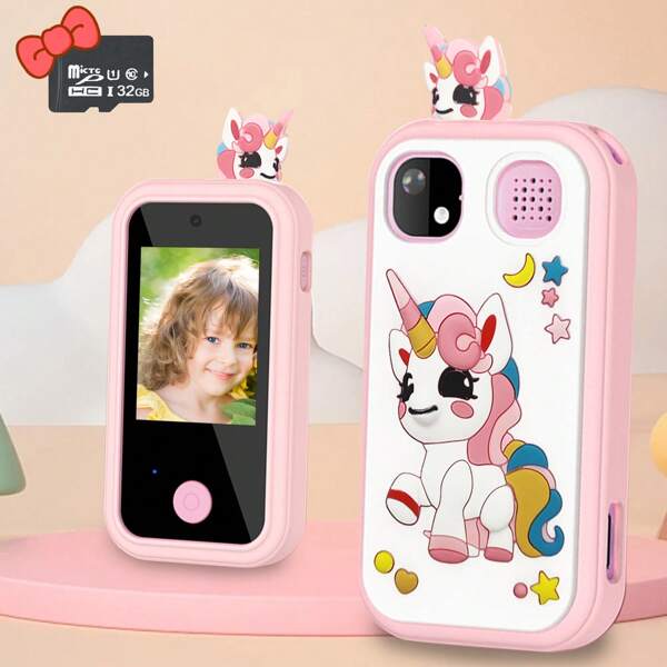 Smartphone de regalo para niña, niño y niños - Adecuado para niños de 3, 4, 5 y 6 años de edad para Navidad, Día del Niño y cumpleaños. Juguetes móviles con pantalla táctil, cámaras duales, aprendizaje, reproductor de música y juegos