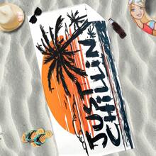 1pc Ultra Fine Fiber Beach Towel, Quick Drying And Absorbent, Suitable For Beach, Bathroom, Swimming