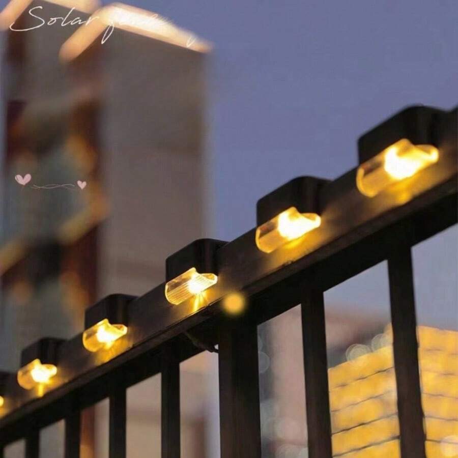 Outdoor Solar Powered Deck Lights, Solar Stair Lights, Waterproof LED Lights For Outdoor Stairs, Steps, Fences, Gardens, Porches And Balconies - Multicolor - View 1