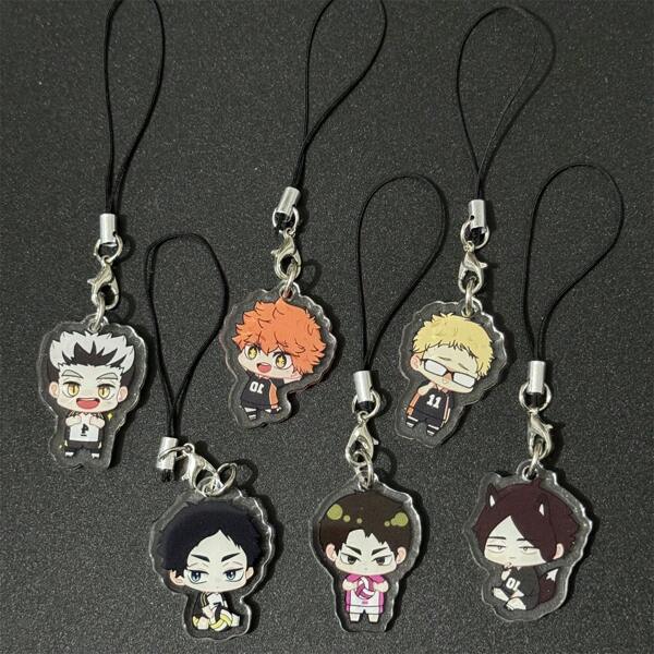 bandai 2D Key Chain, Acrylic Bookmark Original Anime Acrylic Key Chain Shoyo Hinata Tobio Kageyama Daichi Sawamura Cute Y2K Cartoon Pendant, Suitable For Shoulder Bags And Backpacks And Keys, The Perfect Gift For Fans, Cosplay Party Decoration Pendants Car Pendants Creative Anime Derivatives, Japanese Comic Pendants, Senior Anime Fans Collections, Otaku Series Gifts , Cheap Holiday Gifts