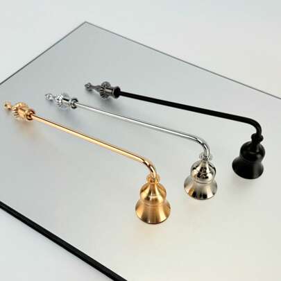 Apagavelas de metal multicolor, decoración para el hogar y la cocina, accesorios para velas, herramienta de fragancias con mango, extintor de velas, material de metal