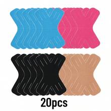 20 件装多色 X 型膝盖肌肉贴，马拉松跑步运动膝盖肌肉贴，锻炼健身肌肉贴健身房配件膝盖支撑运动护膝健身房护膝 - 彩色 - 查看 11