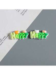 6pcs Cartoon Ombre Gradient Letter "HAPPY" Refrigerator Magnet Stickers, Decorative Adhesive Memo For Birthday Party, Wedding, Holiday, Office, Kitchen, Appliances