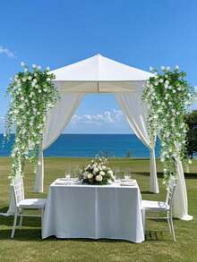 1/2/4pcs 30.31 Inch Artificial Eucalyptus Hanging Basket With Eucalyptus Leaves And Wax Flower Decor, UV-Resistant Fake Green Plant, Suitable For Outdoor Patio, Garden, Wedding Aisle, Indoor Bedroom, Living Room Wall Hanging Decor, Birthday, Graduation Ceremony - Green - View 6