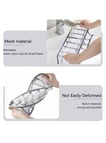 1pc/3pcs Large Wardrobe Clothing Divider Storage 7 Cabinet Storage Box Washable Drawer Wardrobe Storage Box Underwear Folding Storage Bag