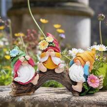 Gnomes Figurines Decorations Outdoor Flower Gnome Ornaments Decor For Home Table, Garden Yard, Flower Bed Summer Garden Gifts Decor For Mom - 1 - View 4