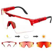 Kapvoe 变色骑行眼镜，带变色镜片的运动眼镜，男女通用，适合跑步、棒球和高尔夫
