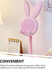 2 pièces Support de téléphone portable mignon en forme de lapin, support de bureau universel pour diffusion en direct et cours en ligne, support pliable et ajustable pour regarder la télévision, support de chevet portable