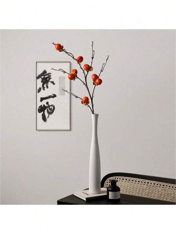 1pc Ceramic Vintage Zen Hallway Decor Vase, Welcoming Pine Bonsai Vase, Foyer Niche Home Decor Art Item