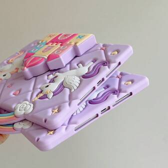 1pc Castle & Unicorn Design IPad Protection Case, Compatible With IPad 7/8/9, IPad Air 5/4/3 9th Gen 10.2", IPad Pro 11", IPad Mini 5, A7/A8/A9 Plus