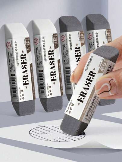 2pcs/4pcs Matte Erasers, Suitable For Pencils, Ballpoint Pens, Fountain Pens, Multi-Function Erasable For Exams, High School And College Students