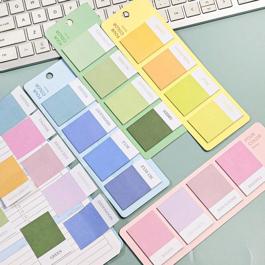 80pcs Gradient Color Sticky Notes, 1 Pack Sticky Note Pads, Square High-Quality Paper, Middle East And Europe Back To School Student Supplies, Record Stickers, Home Supplies, Message Stickers, Office Planning Stickers, Stationery, Learning Supplies, Back To School - one-size - View 1