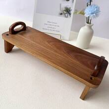 Rosewood Dessert Display Stand, Kitchen Countertop Spice Rack & Removable Wooden Serving Board For Home Decor, Ideal For Sushi & Appetizer Display - Brown - View 5