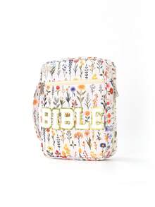 1pc Large Size Women's Bible Bag With Letter Embroidery, Multifunctional Bible Shoulder Bag With Strap, Bible Bookmark Box, Suitable For Girls/Women For Daily Use, Worship Activities, Gift For Kids, Parents As Holiday Gift (Pens And Notebooks Not Included, Please Check Product Size)