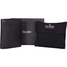 Billetera para hombres de gran tamaño (color marrón claro) con compartimento con cierre de seguridad y de monedas, fabricada en piel de grano entero genuina con bloqueo, tipo bifold con ventana de identificación extraíble - Napa negra - Ver 6