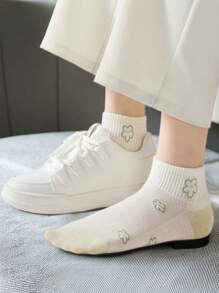 1/5/10/20 Pairs Women Cartoon Chic Casual Versatile Ankle Socks