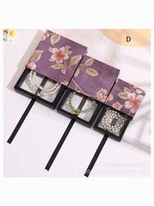 1Set Of 2 Floral Design Jewelry Boxes With Pull-Out Suspension Trays - Antioxidant PE Lined Storage For Earrings, Necklaces, Rings - 3D Laser Cut-Out Patterns, Premium Travel Gift Set For Home, Photography Props For Women Storage Organizer Travel Essentials Gift Back To School